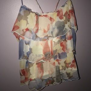 Hollister ruffled tank top